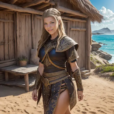 ((qualidade excepcional)), ((obra-prima)), ((true to reality)), guerreira viking, (Katheryn Winnick: 1.0), vestindo armadura de ...