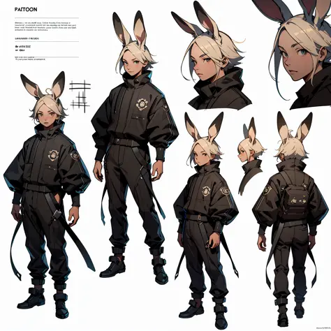 Sketch of 1 cute rabbit，frontage，Moe，concept art inspired by senior character artist，Trends in Artstation，Process art，High-quali...