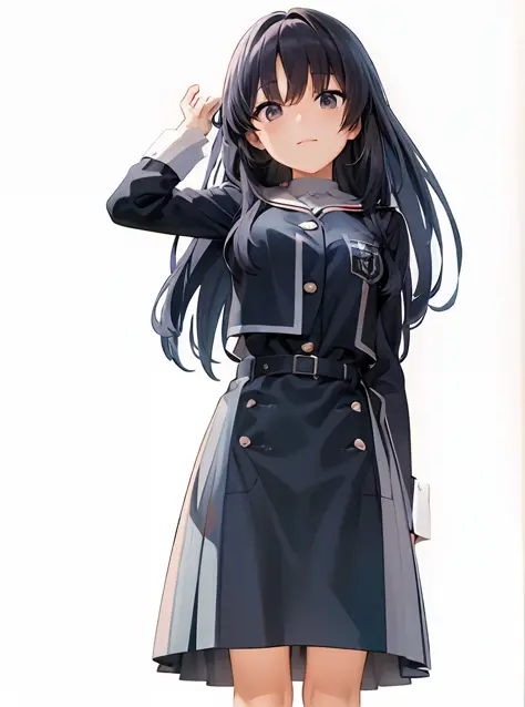 alafed image of woman in dress and boots posing, kantai collection style, anime visuals of cute girls, jk uniform, by jin homura...