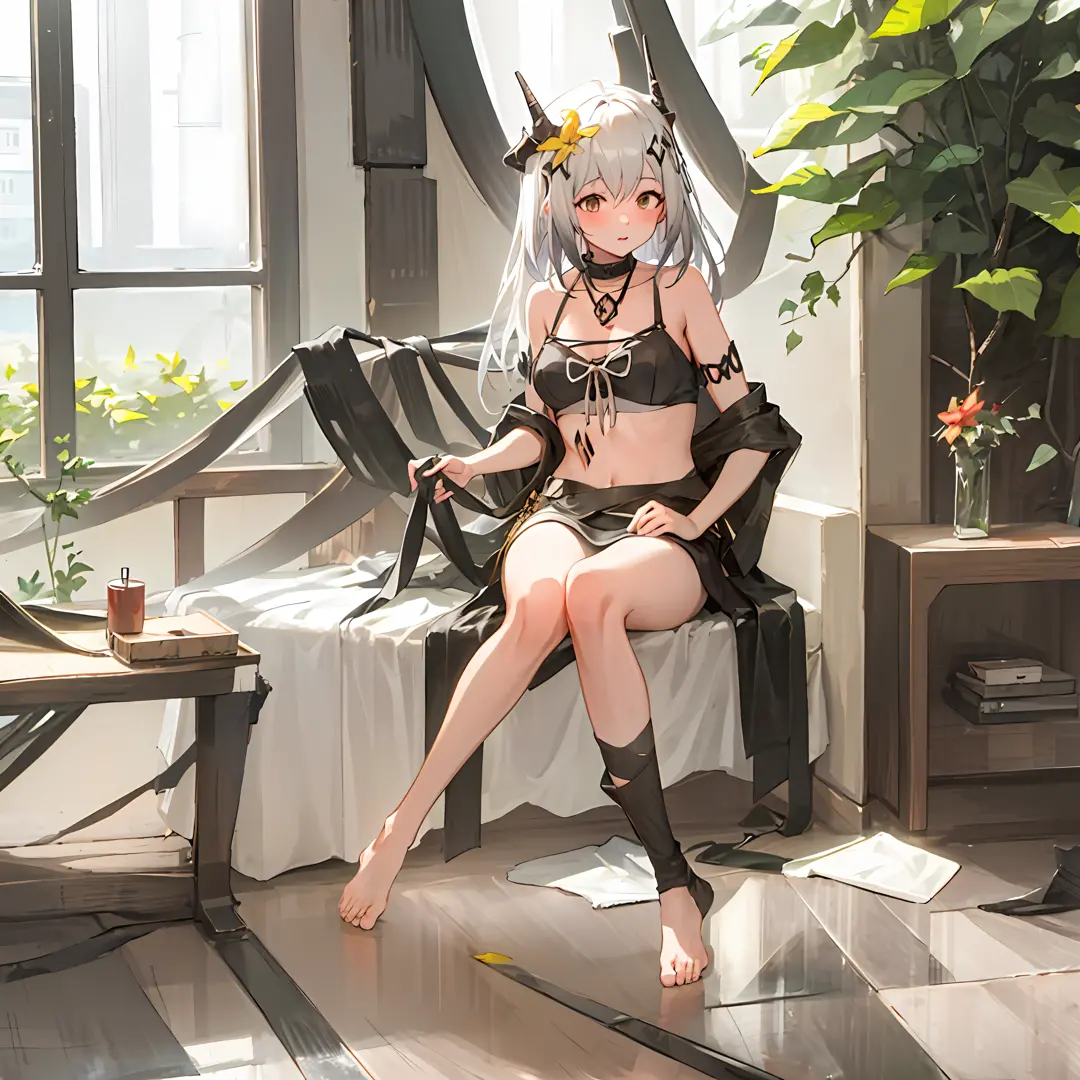 anime girl sitting in chair，holding a sword in hand, trending on artstation pixiv, author：shitao, kantai collection style, guwei...