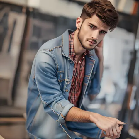 portrait of a 25-year-old man dressed in jeans