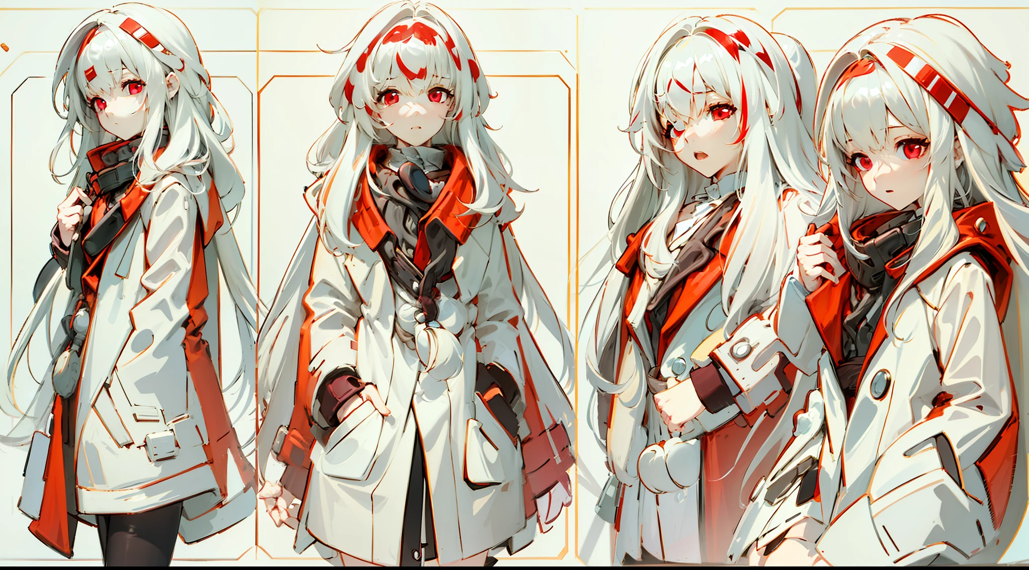 Personaje de anime con diferentes poses de una mujer con una pistola -  SeaArt AI