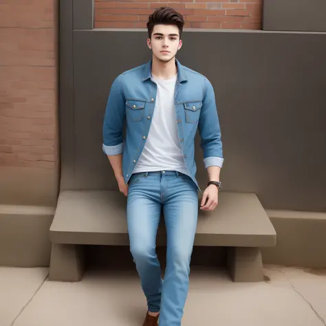 portrait of a 25-year-old man dressed in jeans