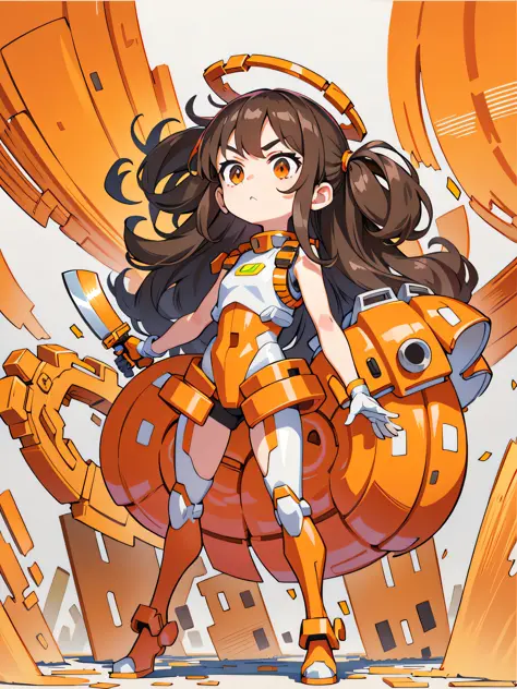 anime girl riding giant robot wearing helmet, anime manga robot!! anime girl, fully robotic!! girl, anime robotic mixed with org...