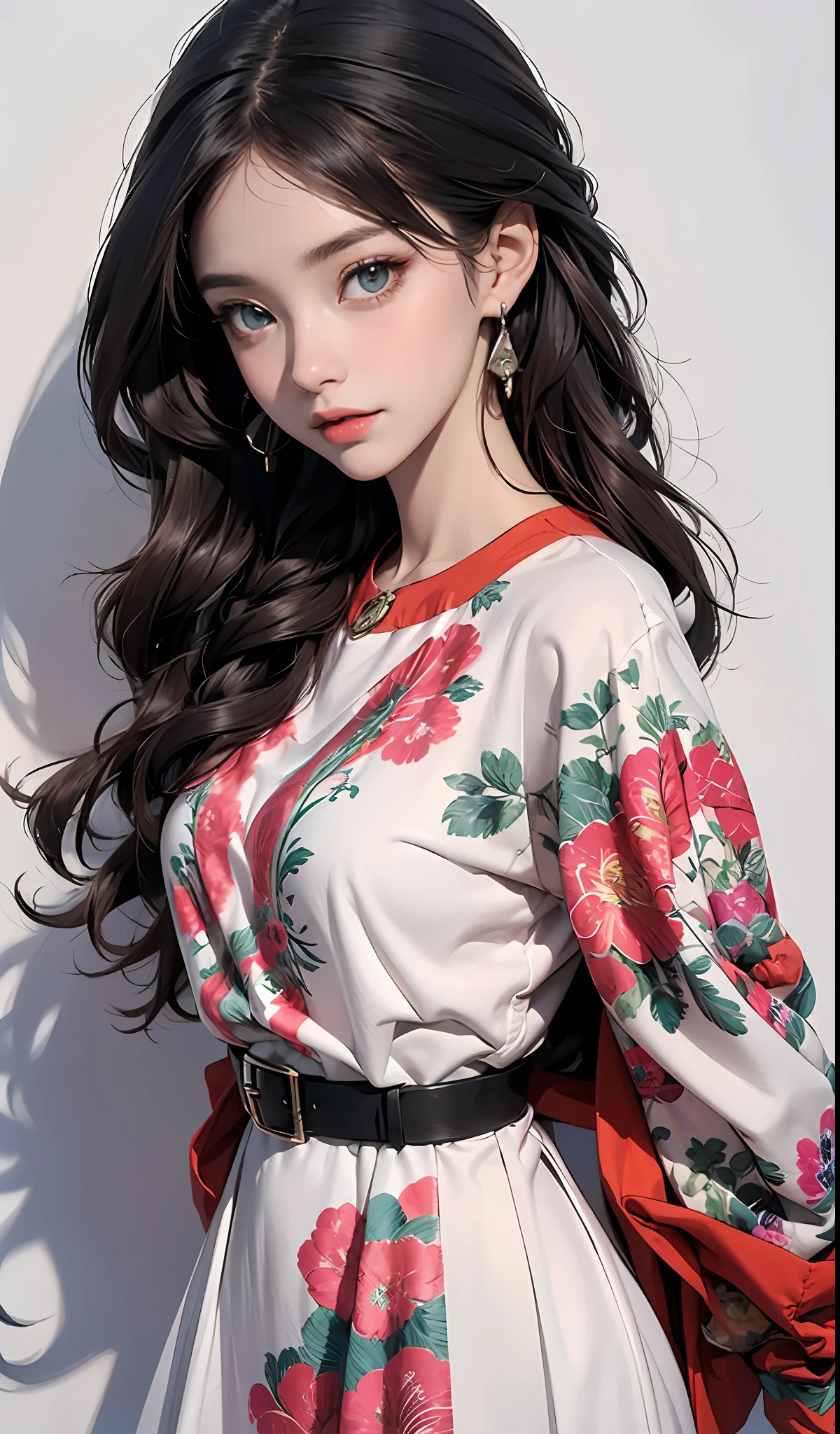 Best quality, Works of masters, A high resolution, 1girll, Super beautiful face, super beautiful eye, Super beautiful hair，Trendy outfits，Colorful colorful，
