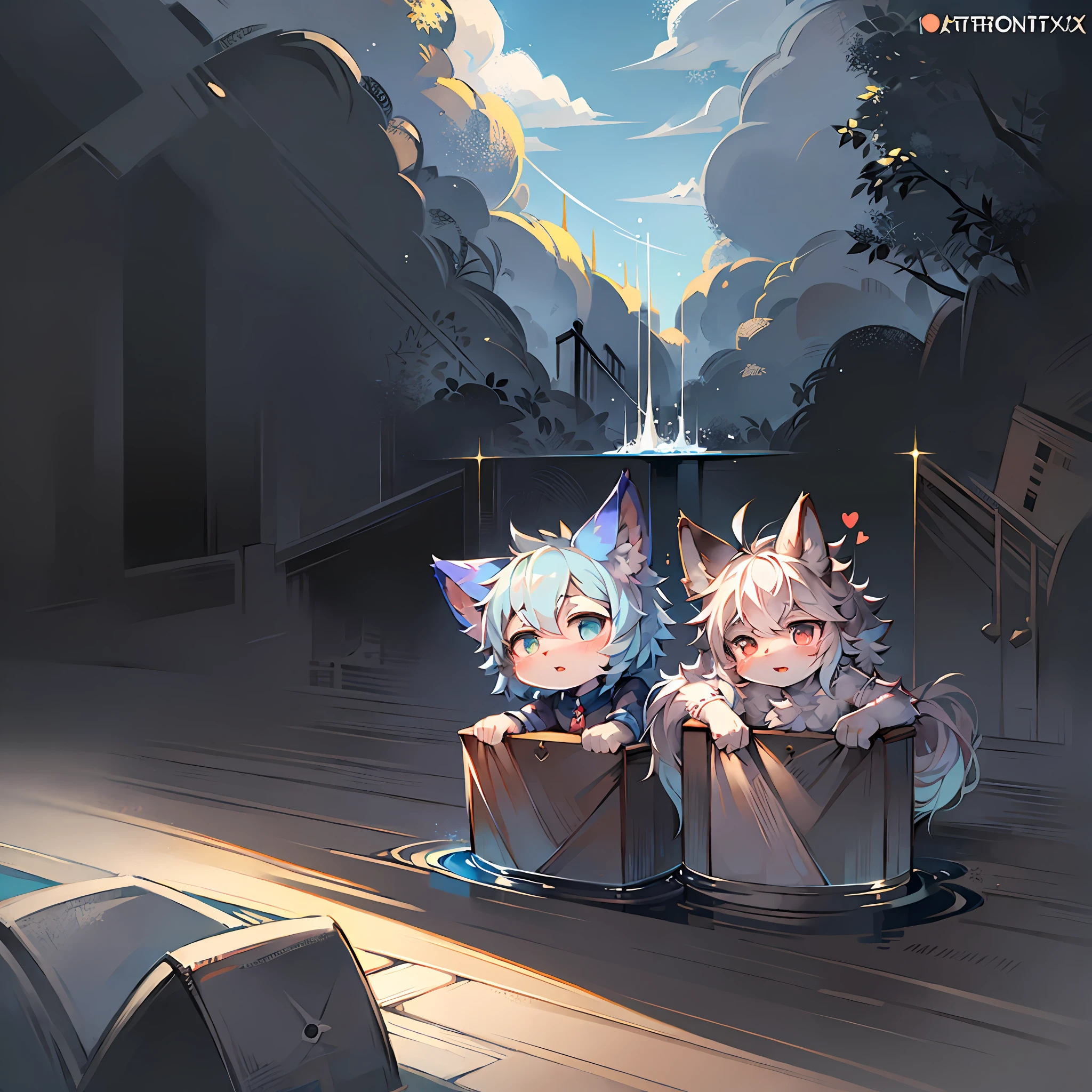 Anime Cats in the water，anime visual of a cute cat, Guviz, neferpitou, author：Shitao, Pisif, trending on artstation pixiv, Guweiz in Pixiv ArtStation, Soft anime illustration, at pixiv, Highest rated on Pisif, wallpaper anime blue water，hairy pubic。