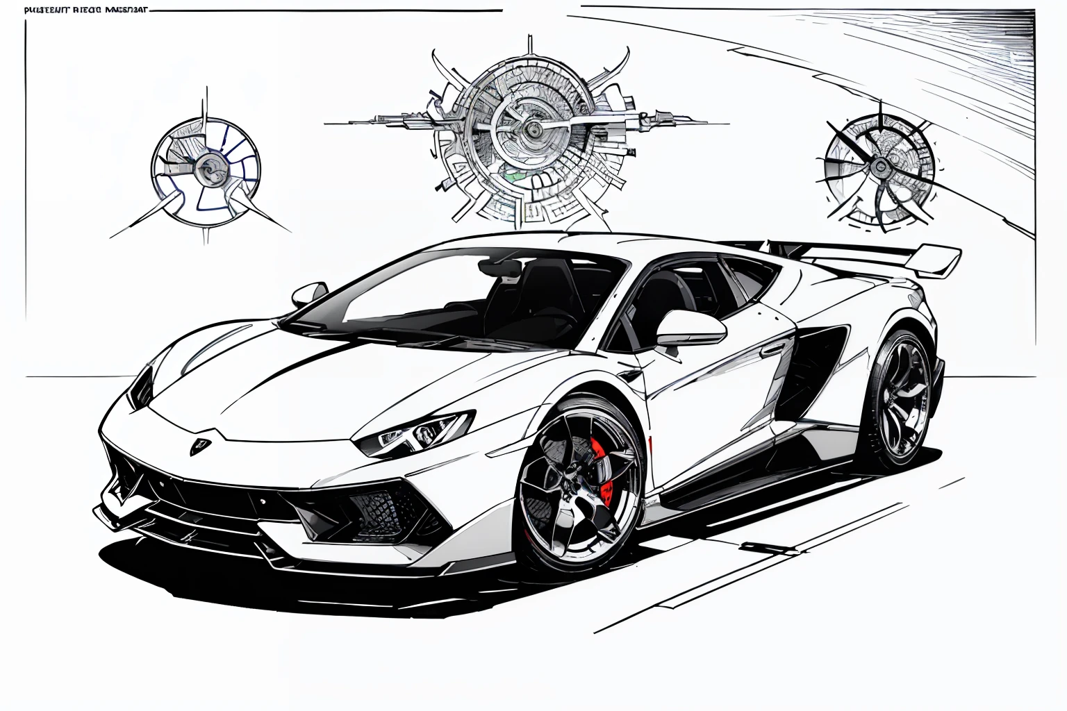 desenhos de lamborghini 2023 para colorir