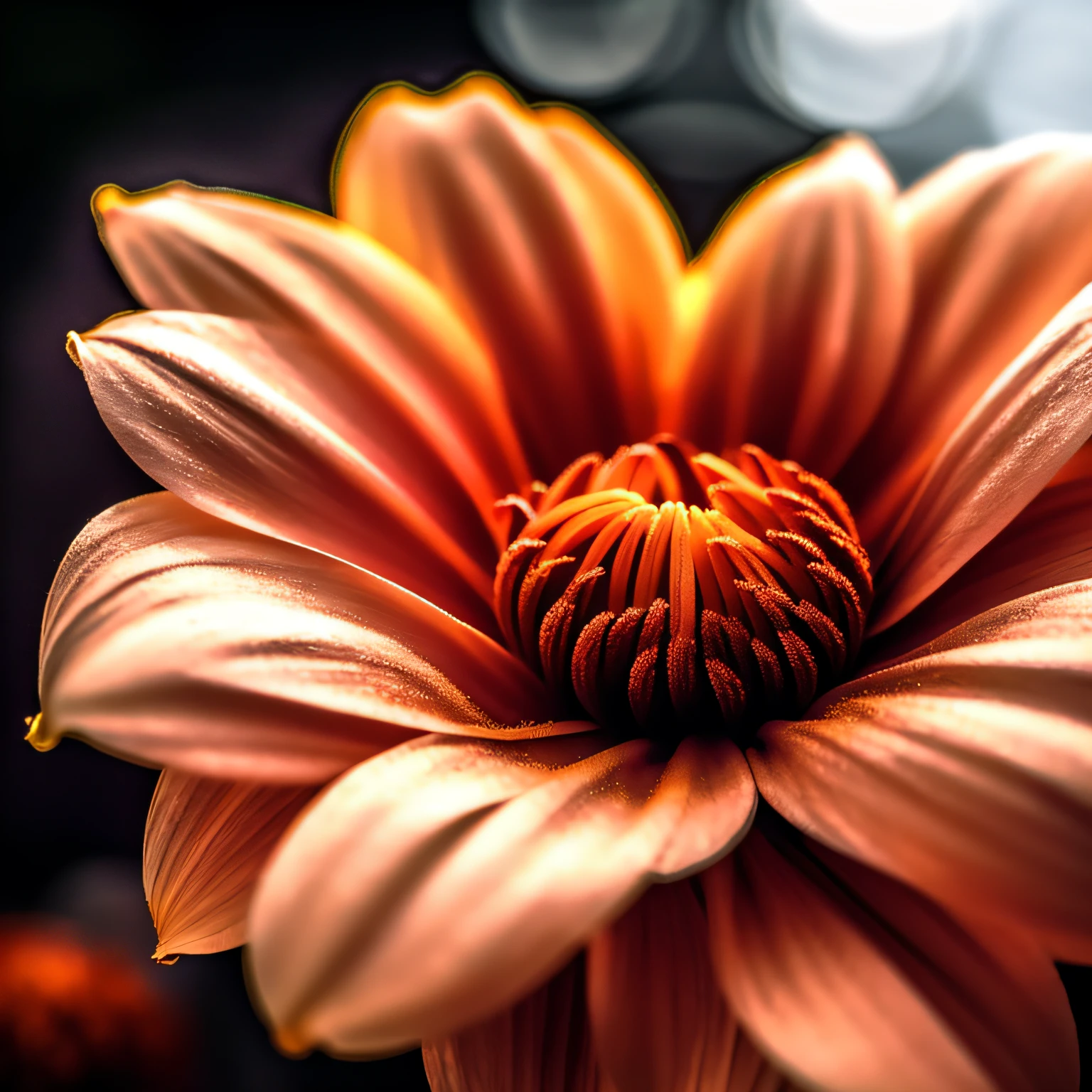 Macro photo of a flower (good composition), (in frame), centered, 8k, 4k, detailed, attractive, beautiful, impressive, photorealistic, realistic, cinematic composition, volumetric lighting, high-resolution, vivid, detailed, stunning, professional, lifelike, crisp, flawless, DSLR, 4k, 8k, 16k, 1024, 2048, 4096, detailed, sharp, best quality, high quality, highres, absurdres