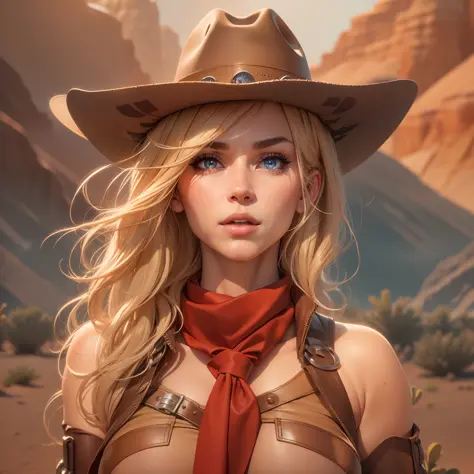 (masterpiece, best quality:1.4), absurdres, highres, ultra detailed, beautiful, 1girl, (cowboy, cowboy western, cowboy hat:1.4),...