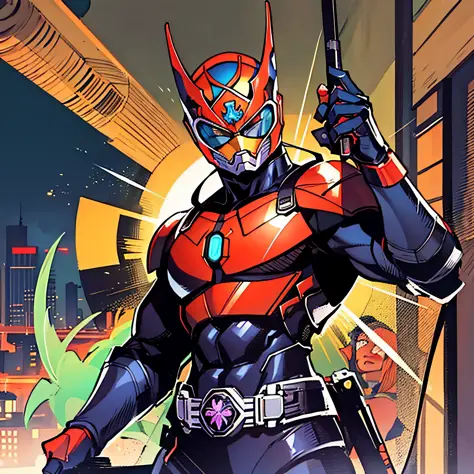 Seventh Ranger, Ciber armadura, Kamen Rider Dragon Rider Belt, Ninja ciborgue, Red X DC, alta qualidade, homem de ferro, mascara...