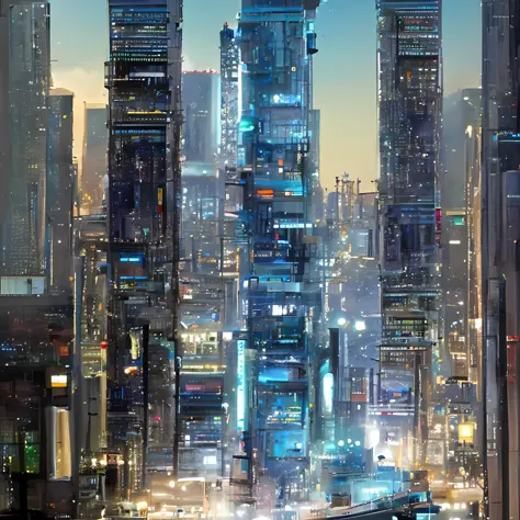 superiorquality, future-tech，male figure, city view, dystopian, cyber style, augmented reality,the future of transportation.