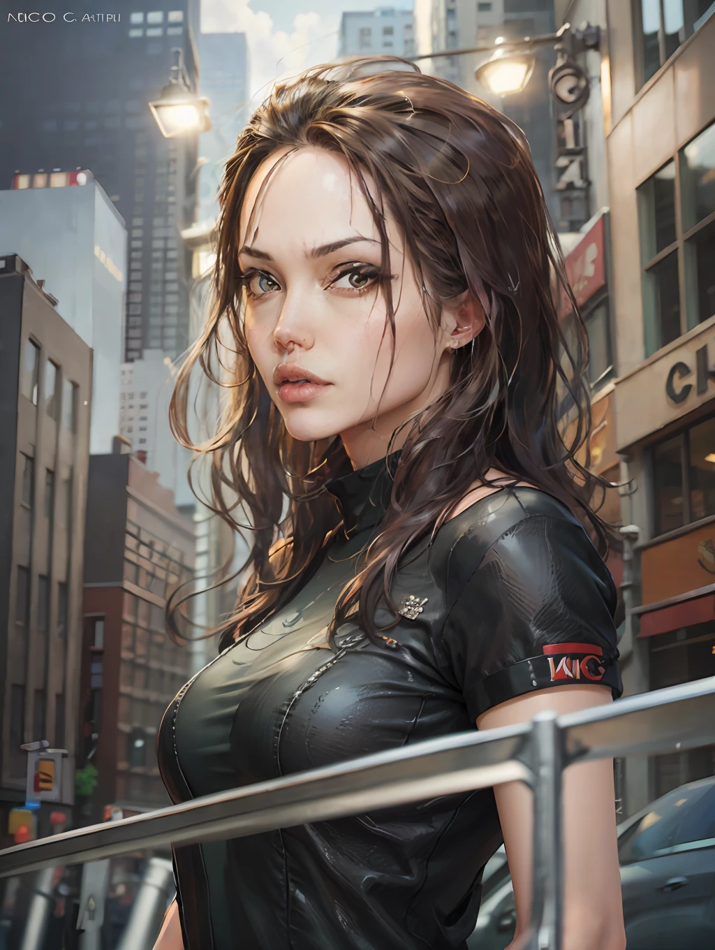 Realistic Potrait of Nico Robin, art by Eichiro Oda, in the City of New ...