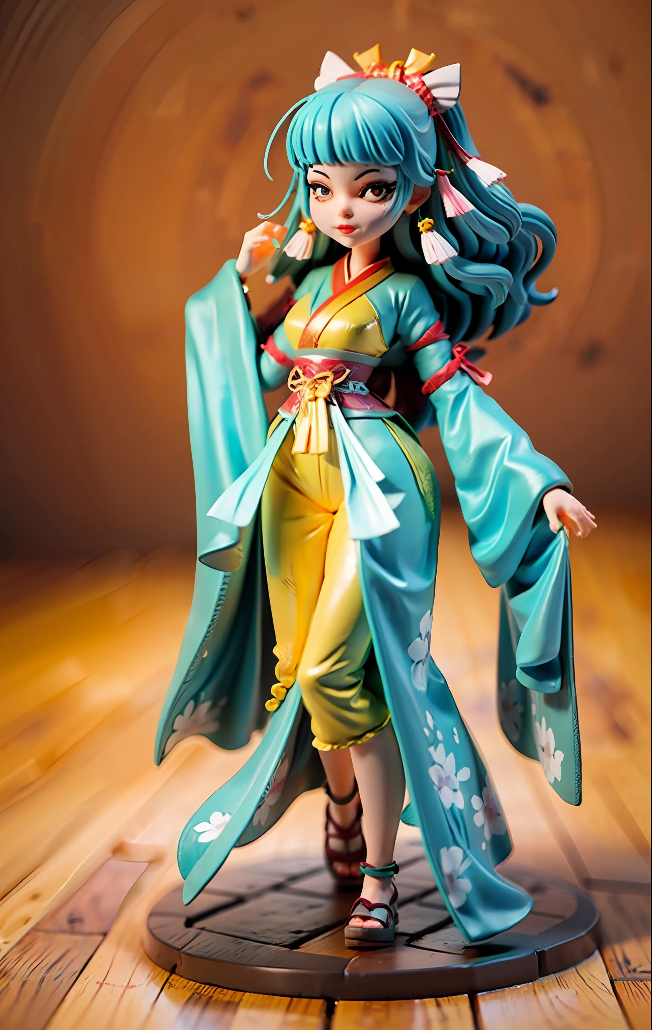 Super cute girl full body 3D, Tang costume Hanfu, Pop Mart blind box, adolable, Blind box dolls, Moles under eyes, hyper HD, Masterpiece, Super detail, Textured skin, High details, High quality, A high resolution, 8K，pose，is shy