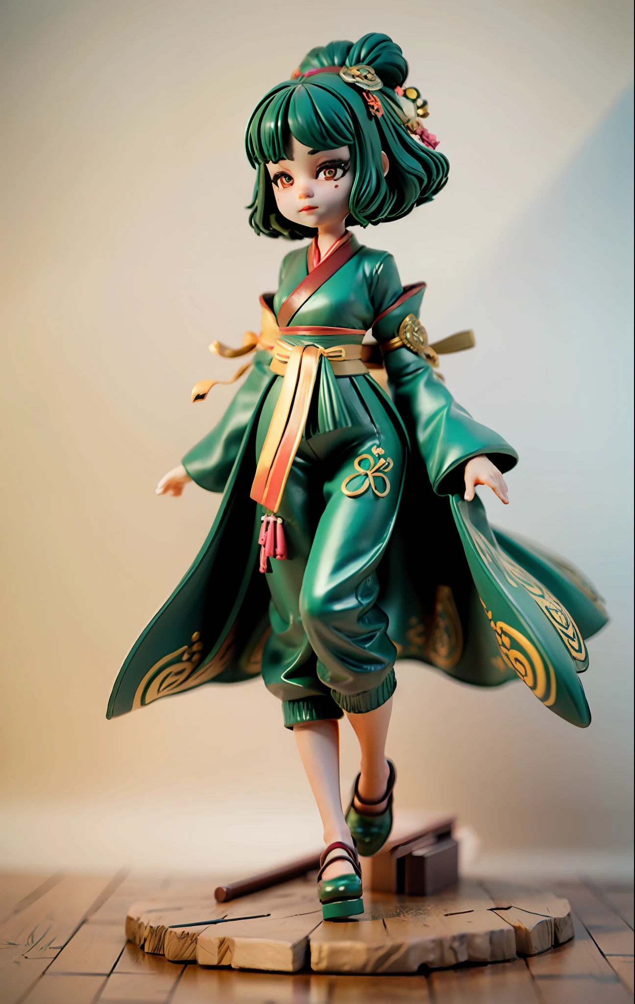 Super cute girl full body 3D, Tang costume Hanfu, Pop Mart blind box, adolable, Blind box dolls, Moles under eyes, hyper HD, Masterpiece, Super detail, Textured skin, High details, High quality, A high resolution, 8K，pose，is shy