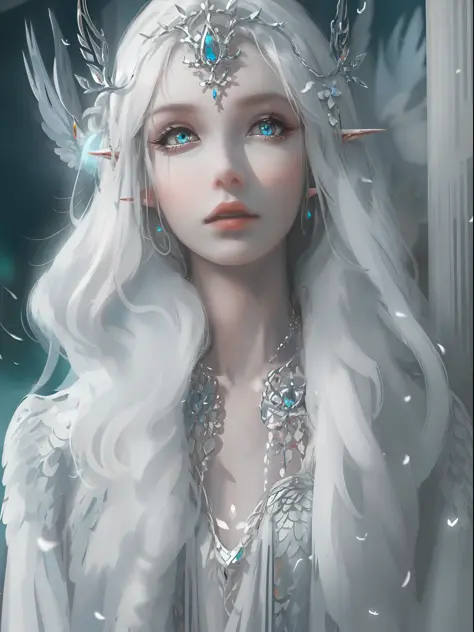 1 woman with a crown, beautiful and elegant elf princess, guviz, fantasy art style, 8k high quality detailed art, seductive elf ...