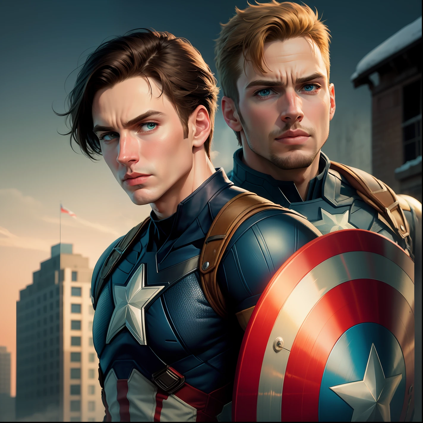 Captain america and the falconman - SeaArt AI