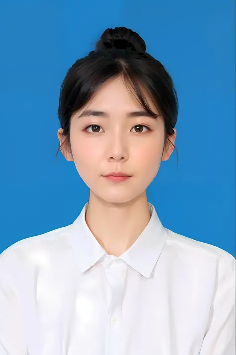 a close up of a woman with a white shirt on posing for a picture, xintong chen, li zixin, zhang pengzhen, wenfei ye, xiaofan zha...