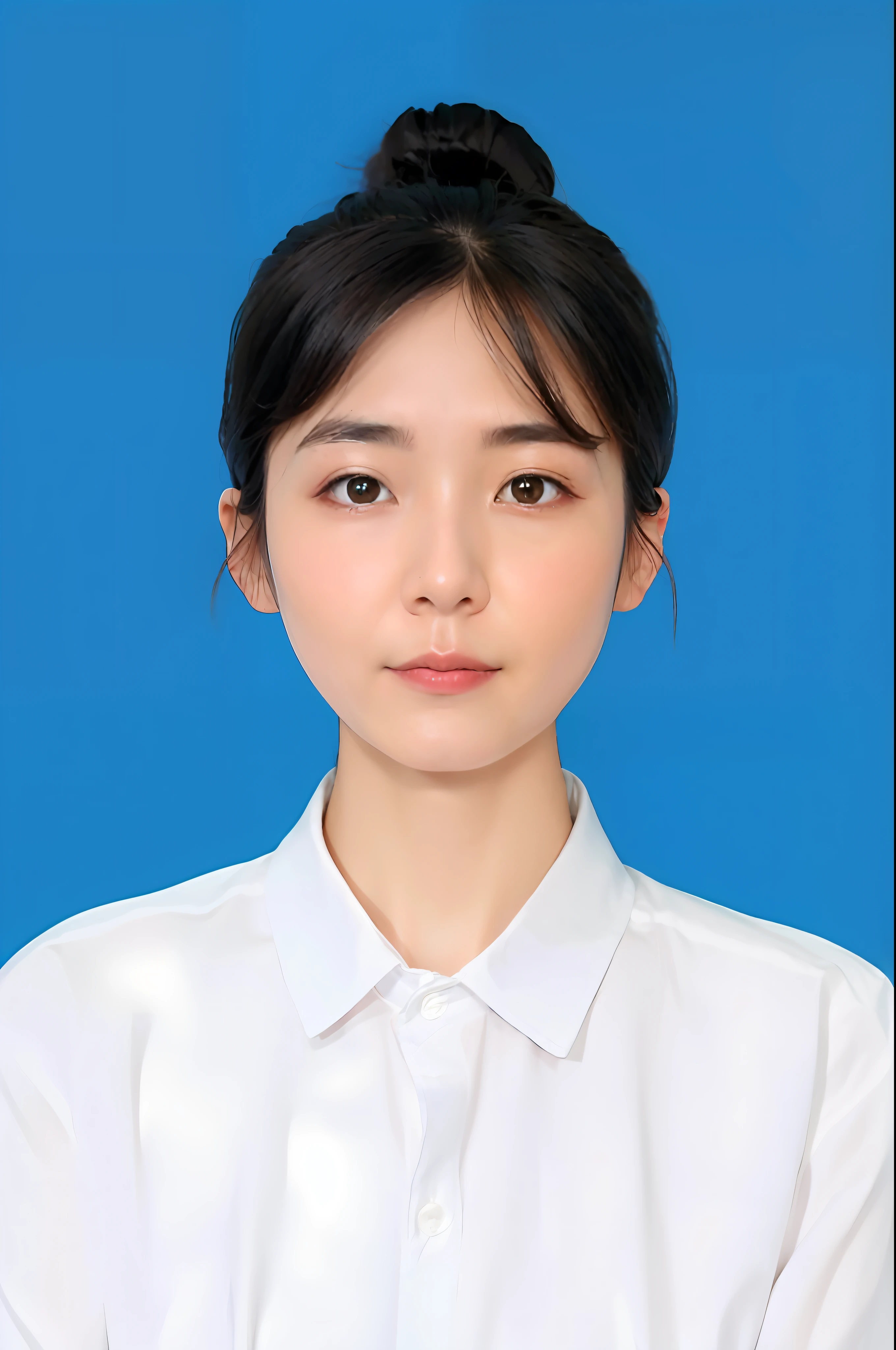 un primer plano de una mujer con una camisa blanca posando para una foto, chen xintong, li zixin, Zhang Pengzhen, wenfei ye, xiaofan zhang, jinyiwei, Wang Qichao, Xision Wu, shen mingchen, Lin Qi Feng, wenjun lin, xuehan, Chengyou Liu, yun ling