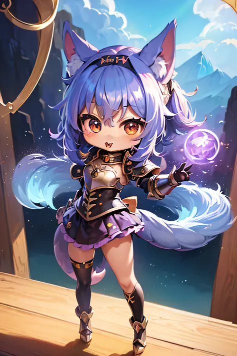 ((((chibi, qute, cute:1.5)))):2,(((Fantasy style))),masterpiece, best quality, ultra-detailed, glistening shiny, glowing light, ...