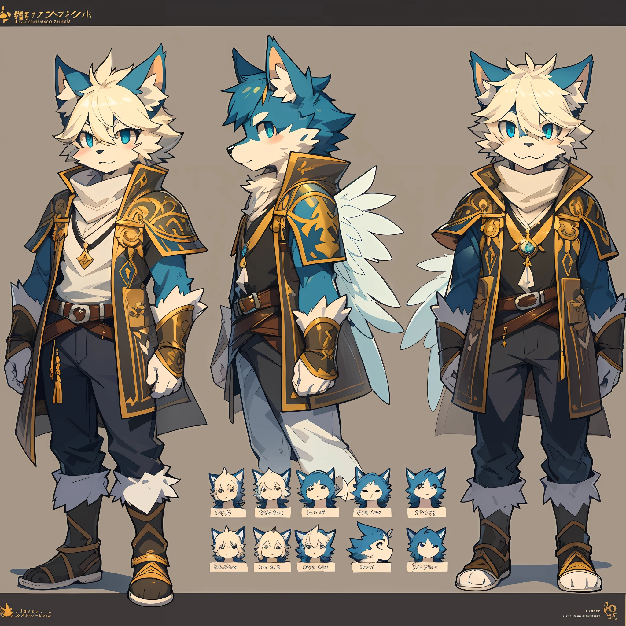 ((masterpiece)), (ultra detailed), (best quality), detailed background, (style of final fantasy), (concept art, character sheet),absurdres(highly detailed beautiful face and eyes)perfect anatomy(angelic handsome boy, kemono, child)(furry anthro),