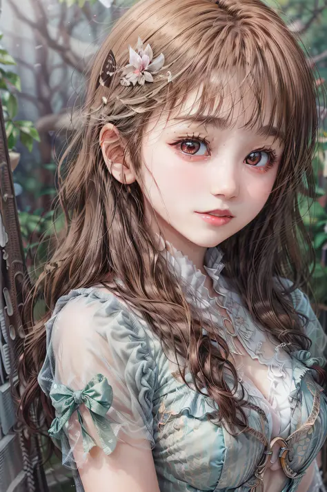 beautiful girl story wrapped in love, beautiful eye details, a captivating anime girl gracefully emerges from the pages of a wat...