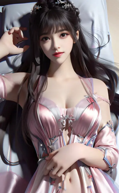 UHD, textured skin, high details, high quality, super detail, best quality, HD, 8k, Highres Ultra HD, Textured skin, High details, High quality, Super detail, Best quality, HD, 8K, High"（（Realistis））），（（（woman）））），straight from real life，has cleavage（Hair_...