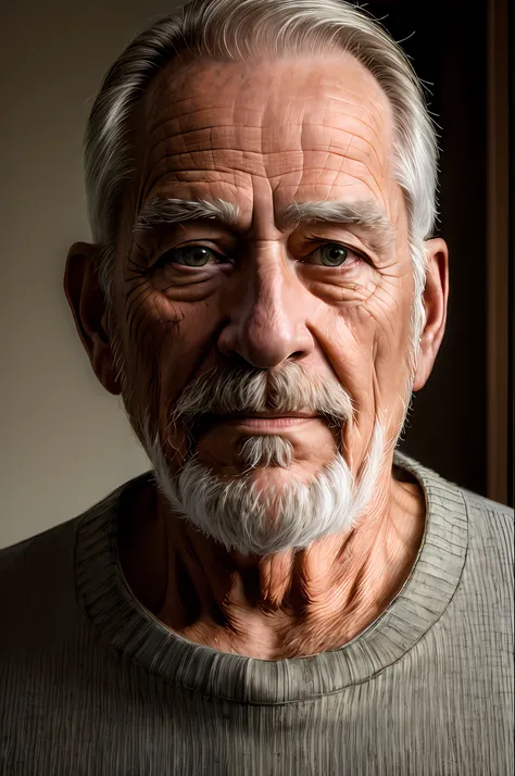 close up cover photo, older man with a beard, - SeaArt AI