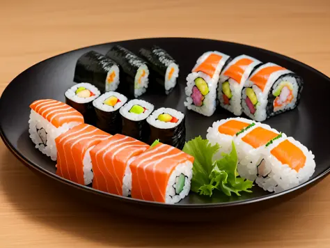 Sushi en primer plano. Alta calidad, ultra detalles, hyperrealista --auto