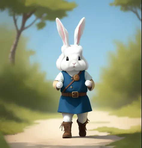 White-haired dwarf rabbit（blue-sky）