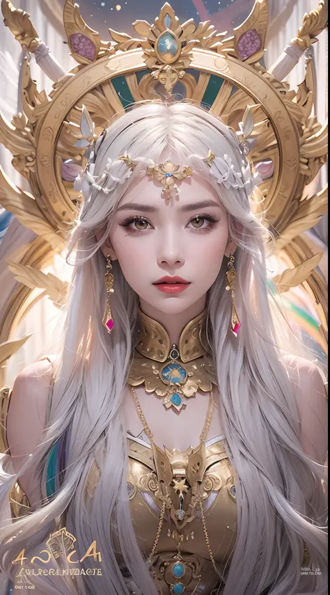 1 27-year-old girl, 1 athena goddess from the future, 12 zodiac goddess pink purple, athena goddess face sexy thin yellow nightg...