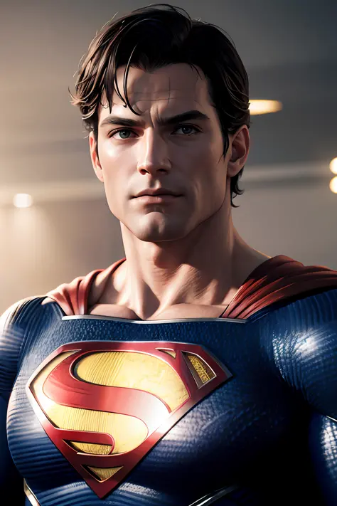 SUPERMAN, realistically, dynamic lights, old, gray stubble, full shoot, (extremely detailed CG unity 8k wallpaper), trending on ...