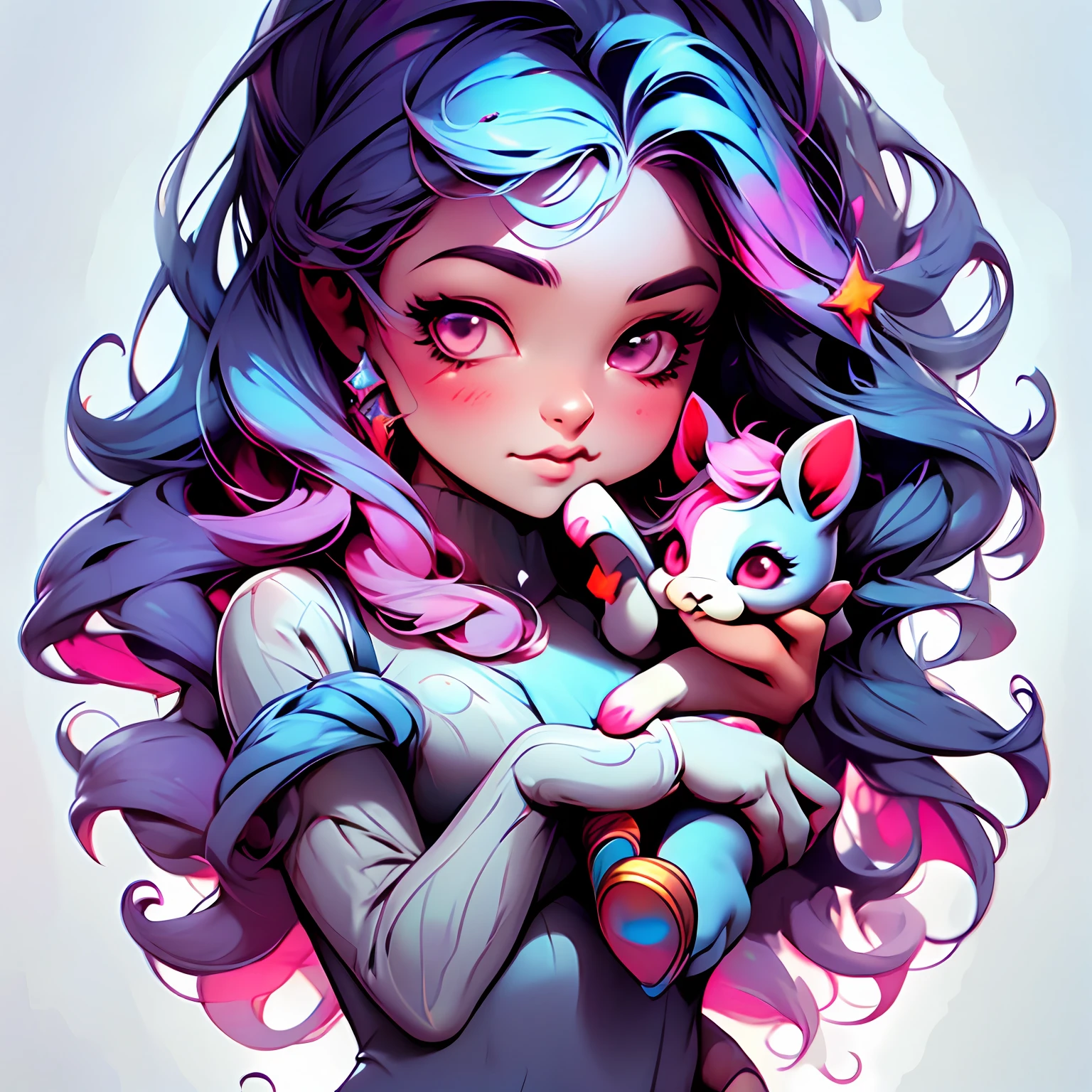 girl with long hair, beautiful unicorn girl, unicorn aesthetic, beautiful girl, very beautiful fantasy art, beautiful and elegant female unicorn, beautiful detailed fantasy, rainbow color palate, rainbow color-theme