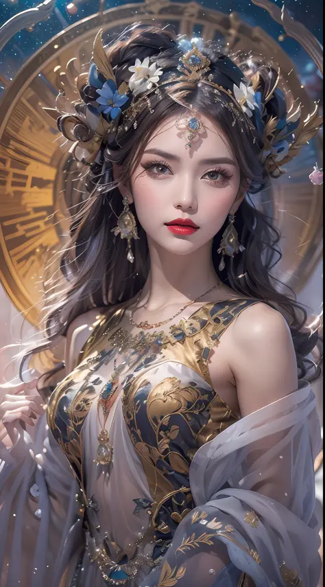 1 goddess of the zodiac from the future wears a thin silk dress, the goddess of the zodiac is beautiful, the goddess of the zodi...