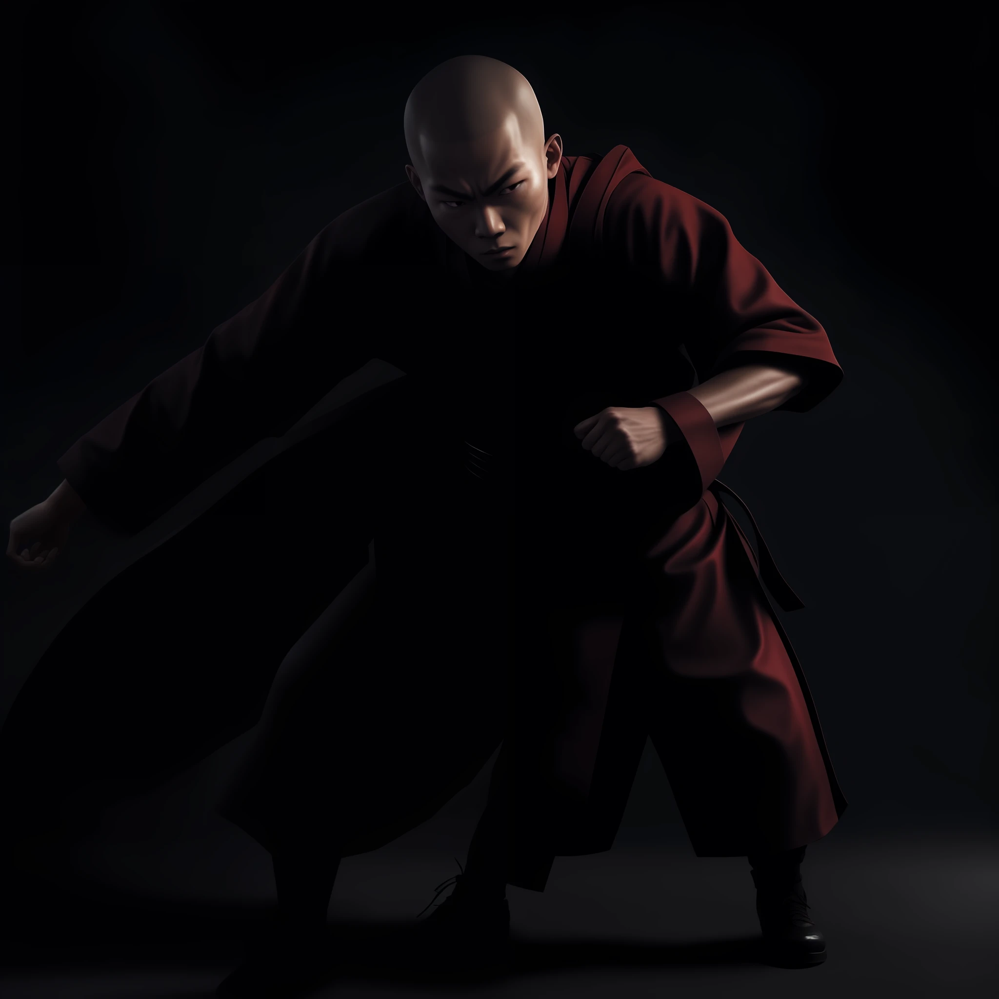 shaolin monk, anime, art, artstation, powerful, masterpiece, intricate detailed, fantasy, magic, martial arts,   posed, mistic, brutal, fight, berserk, rage, anger, hd, 8k,