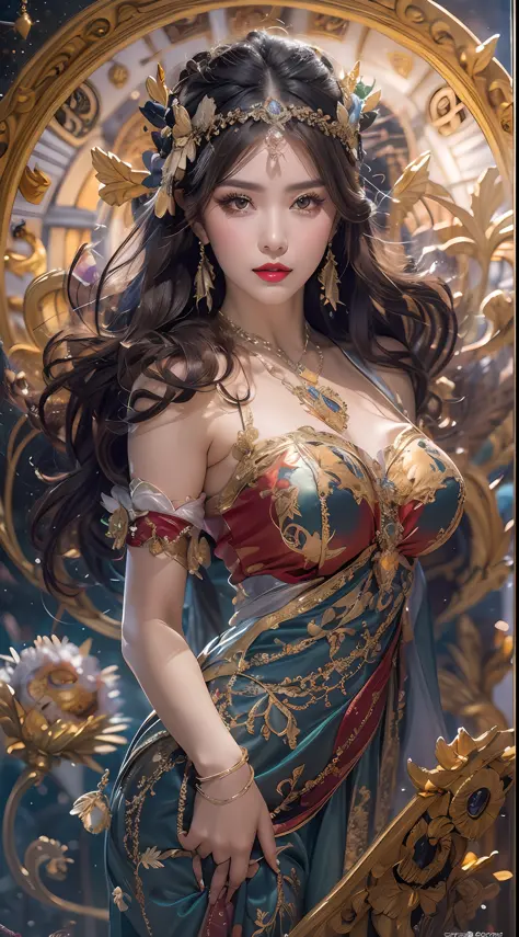 1 goddess of the zodiac from the future wears a thin silk dress, the goddess of the zodiac is beautiful, the goddess of the zodi...