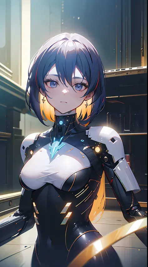 ((Best quality)), ((masterpiece)), (detailed:1.4), 3D, an image of a beautiful cyber female android,HDR (High Dynamic Range),Ray...