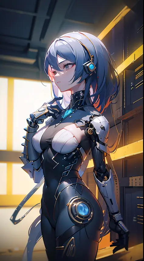 ((Best quality)), ((masterpiece)), (detailed:1.4), 3D, an image of a beautiful cyber female android,HDR (High Dynamic Range),Ray...