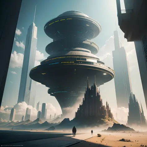 Landscape of a futuristic sci-fi city, sci-fy, Ultra photo realsisim, high resolution, City --auto
