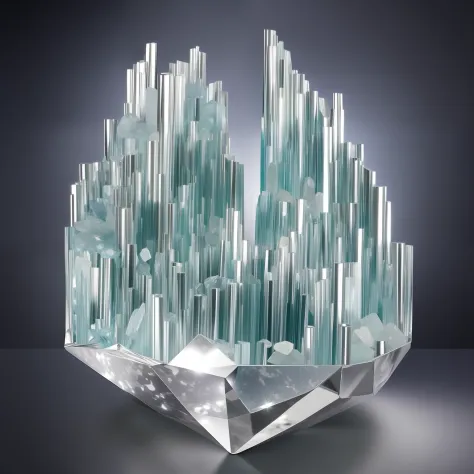 Express the city of the future with crystals。Crystal shape and brilliance、Draw harmony with the architecture of the city。