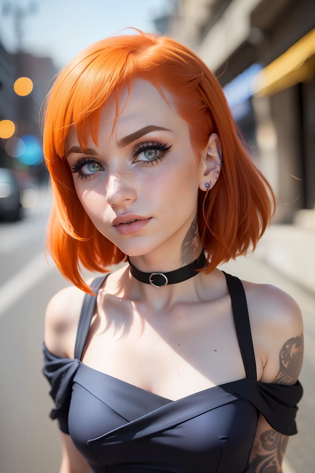 ((Hayley Williams marche dans la rue la nuit)), ((Jeune femme très mince)), ((elle porte une robe crayon très courte)), ((Robe à épaules)), ((Micro Robe)), (hors épaule), (clavicule), (petite tête), ((texture naturelle de la peau)), ((Taches de rousseur sur le visage et le haut du corps)), (photoréaliste), (tracé laser), (Netteté), ((il fait sombre)), ((enfumé_yeux)), ((eye-liner)), ((vêtements bleu royal)), ((la robe ne monte que jusqu&#39;aux fesses)), ((((petit cul rond))), ((fesses serrées)), ((Perspective de derrière)), ((retour gratuit)), ((dos nu)), ((Vue des fesses de la femme))