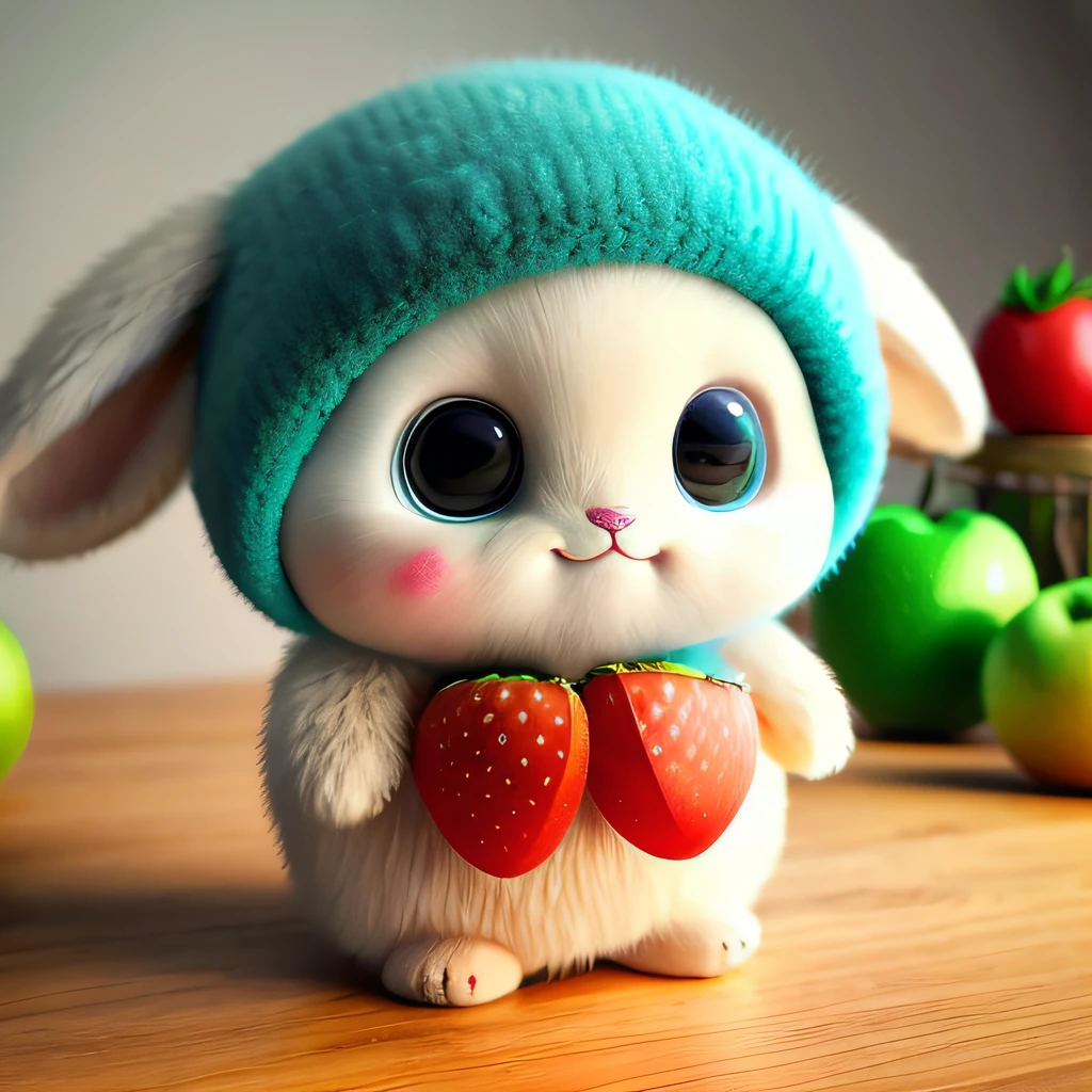 : 3。edgBunny、realisticlying、Furry animals、apples、dark circles、Be red in the face、cherrie、food、the fruits、full bodyesbian、Non-human、morango、tomato、water melon