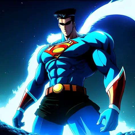 anime, estilo anime, obra prima, obra prima do anime, toguro,forte, musculoso, grande, um super man da dc, epics, (realista:1.2)...