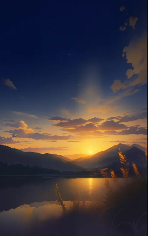 Aesthetic Anime Sunset Background Artwork #2