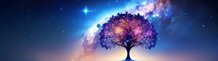 ((magical) tree of life), (night sky), (stars), artwork, (space dust), (nebula), concept art, high definition, high detail, intr...