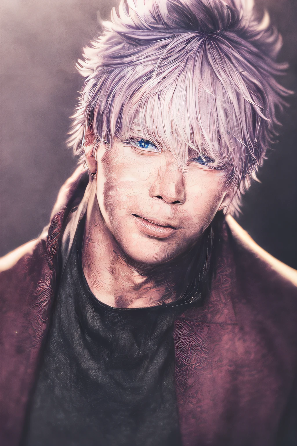 Un cautivador retrato del poderoso Satoru Gojo de la serie de anime Jujutsu Kaisen., representado en intrincadas líneas dibujadas con lápiz de grafito. Satoru Gojo aparece con un fascinante vestido inspirado en steampunk, adornado con intrincados engranajes, cadenas, y patrones ornamentados que se suman a su aura enigmática. El arte lineal muestra los detalles precisos de su vestido., los intrincados pliegues, y el delicado sombreado que aporta profundidad a su forma.. El dibujo está renderizado en 4K HDR., lo que permite una claridad visual y un contraste sorprendentes. La atención se centra únicamente en Satoru Gojo., destacando su carismática presencia y la cautivadora estética steampunk de su atuendo. Estilo: Arte lineal detallado con líneas y sombreados precisos, capturando la esencia del vestido steampunk de Satoru Gojo. ejecución: Creado con lápices de grafito de alta calidad., empleando varias técnicas de líneas para lograr una representación realista con ricos detalles y texturas. --con 1:1