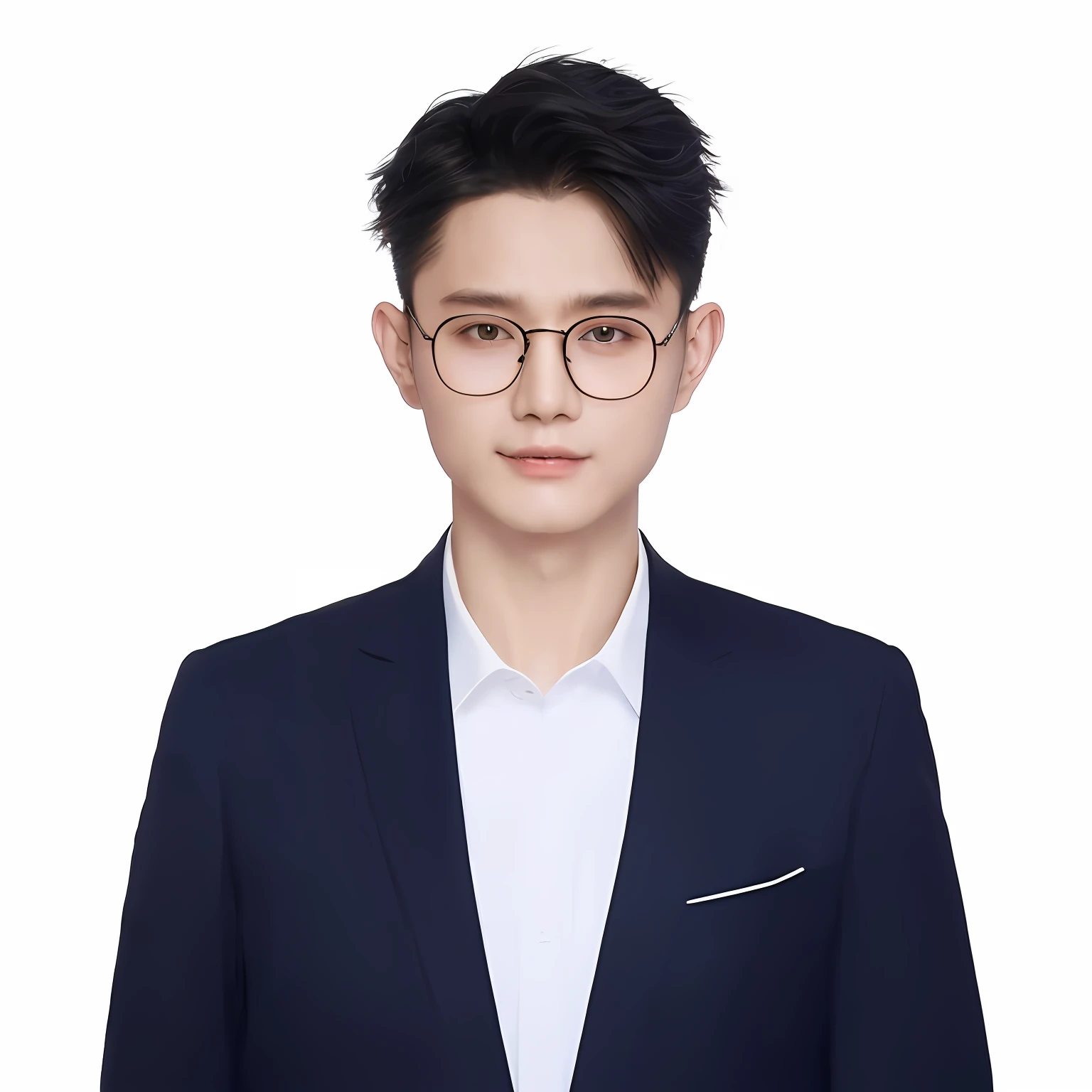 Arad man posing for a photo in suit and glasses, Yanjun Cheng, cai xukun, jinyiwei, li zixin, professional profile picture, Wenjun Lin, Lin Qifeng, Wang Qichao, 2 , Professional profile photo, zeng fanzh, xintong chen, Yihao Ren, 2  --auto