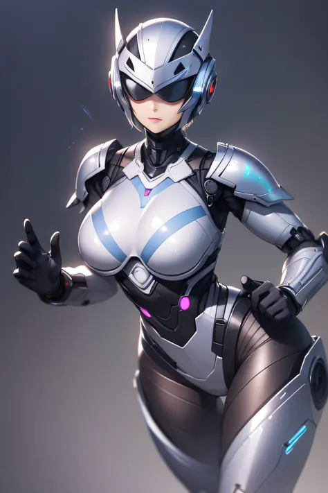 Female RoboCop、Armor that completely covers the whole body、Very