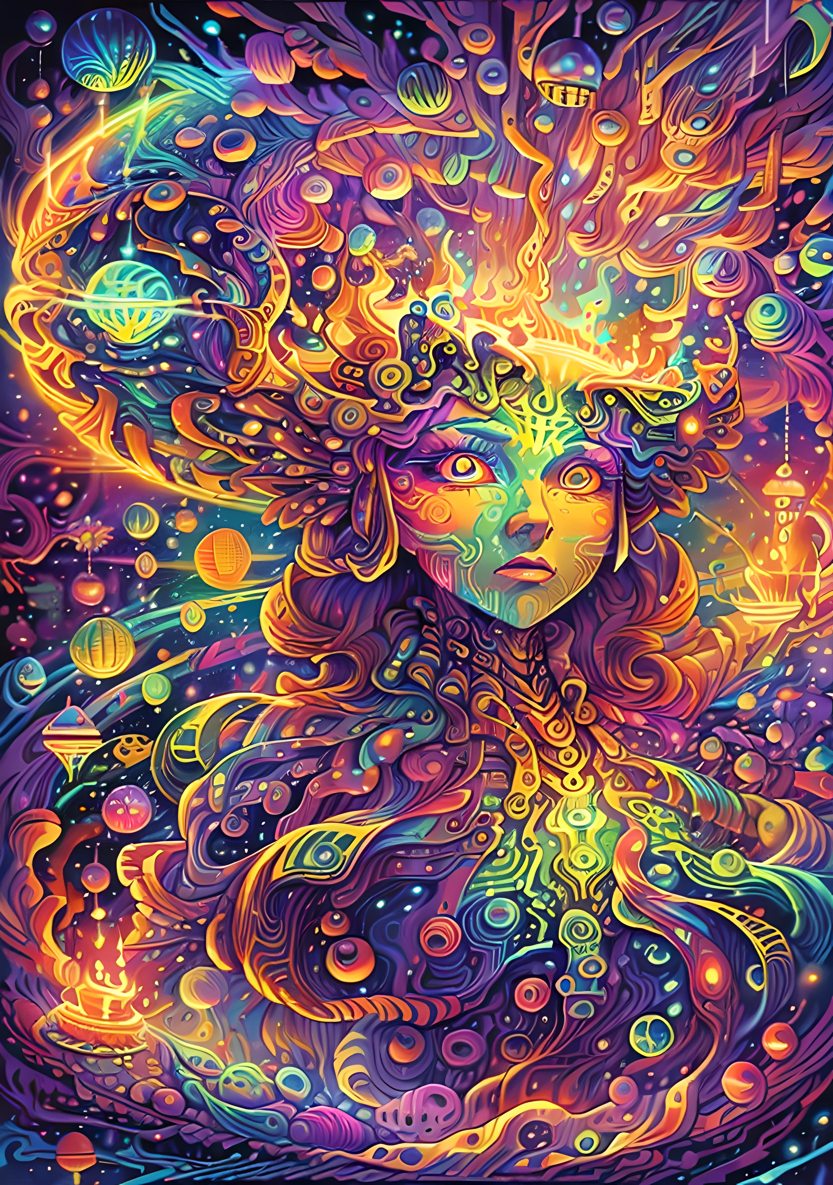 (emersive intricate scene)+(creatures of the forest)+(otherworldly)+(psychedelic experience)+(dmt)(masterpiece, top quality, best quality, official art, beautiful and aesthetic:1.2) , green skin godess and god ,children ,extreme detailed,colorful,highest detailed, official art, unity 8k wallpaper, ultra detailed, beautiful and aesthetic, beautiful,fractal art, masterpiece, best quality, (zentangle, mandala, tangle, entangle) ,holy light,gold foil,gold leaf art,glitter drawing, PerfectNwsjMajic ,dwelling place of ancient beings ,as above so below ,hyperdimension ,panorama view,dept and field ,timetraffeling , past and future form,formless,dimension x , protoculture ,symbiosis,Epic cinematic brilliant stunning intricate meticulously detailed dramatic atmospheric maximalist realistic organic climactic effervescent bubbling dripping splashing exploding bubbles of firework and rocks,astrology signs ,tarot , Lady Frieda Harris .