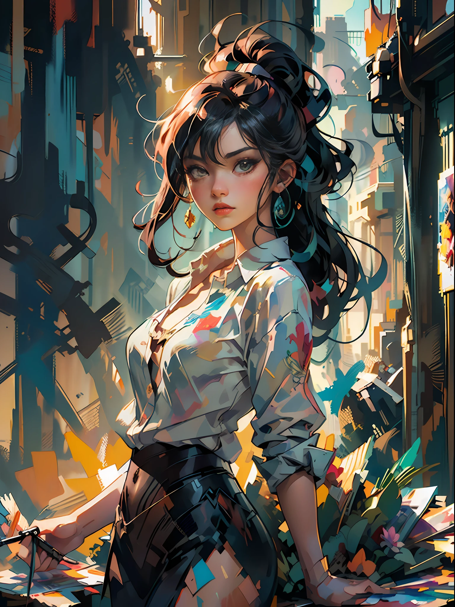 ::  comix style ryuko hikari ::2.9   style :: concept art, smooth, sharp focus, illustration, , character sheet, lightningwave, beautiful anime watercolor painting ,paint dripping by tim okamura, victor nizovtsev, greg rutkowski, noah bradley. trending on artstation, 8k, masterpiece, graffiti paint, fine detail, full of color, intricate detail, golden ratio illustration,monochromatic green background, masterpiece, best quality, high quality, highres, best quality, high resolution fix, bright amazing lighting, detail enhancement,(beautiful and clear background:1.2),, fantastic paintings ,graffit style, best quality, high quality, highres, detail enhancement, ((most beautiful image in the world)), masterpiece, best quality, high quality, highres, detail enhancement, ((most beautiful image )), , emphasis on the correct 5 fingers on each hand and the correct shadow, , bright image, art by stanley artgerm lau, art by kenneth rocafort, art by genzoman, art by joe madureira, art by blushyspicy, art by stjepan sejic, art by j scott campbell, art by guillem march, art by citemer liu, 4k, high resolution, comic book, comic book character, comic, high quality, masterpiece, best quality, high quality, highres, amazing lighting, detail enhancement, most beautiful image in the world, 8k resolution, awe inspiring, hd, 4k, masterpiece, highres, absurdres, natural volumetric lighting and best shadows, deep depth of field, sharp focus,::inking comix on pencils  by richard luong ::stunningly