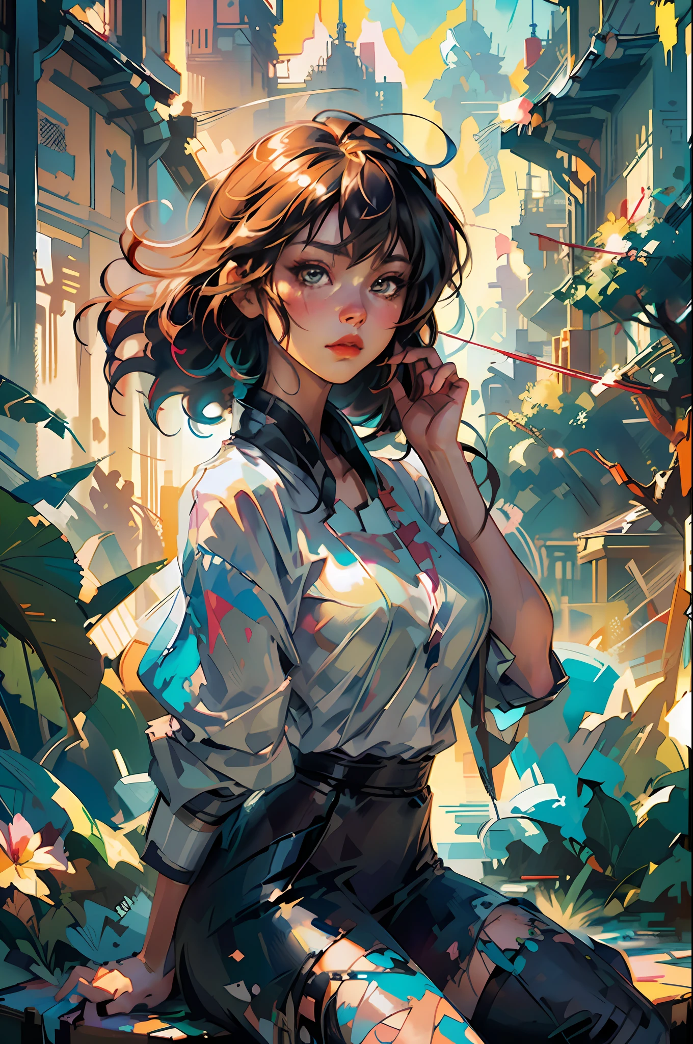 ::  comix style ryuko hikari ::2.9   style :: concept art, smooth, sharp focus, illustration, , character sheet, lightningwave, beautiful anime watercolor painting ,paint dripping by tim okamura, victor nizovtsev, greg rutkowski, noah bradley. trending on artstation, 8k, masterpiece, graffiti paint, fine detail, full of color, intricate detail, golden ratio illustration,monochromatic green background, masterpiece, best quality, high quality, highres, best quality, high resolution fix, bright amazing lighting, detail enhancement,(beautiful and clear background:1.2),, fantastic paintings ,graffit style, best quality, high quality, highres, detail enhancement, ((most beautiful image in the world)), masterpiece, best quality, high quality, highres, detail enhancement, ((most beautiful image )), , emphasis on the correct 5 fingers on each hand and the correct shadow, , bright image, art by stanley artgerm lau, art by kenneth rocafort, art by genzoman, art by joe madureira, art by blushyspicy, art by stjepan sejic, art by j scott campbell, art by guillem march, art by citemer liu, 4k, high resolution, comic book, comic book character, comic, high quality, masterpiece, best quality, high quality, highres, amazing lighting, detail enhancement, most beautiful image in the world, 8k resolution, awe inspiring, hd, 4k, masterpiece, highres, absurdres, natural volumetric lighting and best shadows, deep depth of field, sharp focus,::inking comix on pencils  by richard luong ::stunningly